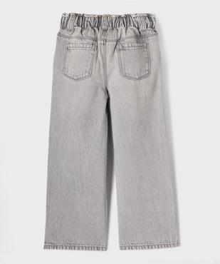 Jean wide leg avec ceinture élastique ajustable fille vue6 - GEMO (ENFANT) - GEMO