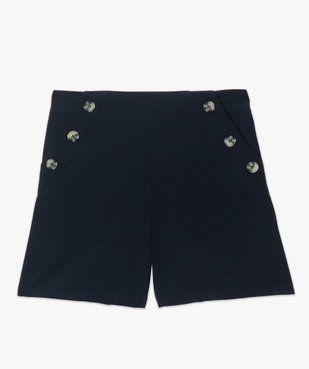 Short femme ample taille haute à pont boutonné vue4 - GEMO(FEMME PAP) - GEMO