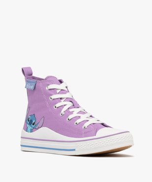 Baskets femme en toile montantes avec semelle à liserés colorés - Lilo & Stitch vue3 - LILO & STITCH - GEMO