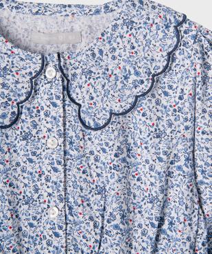 Robe à motifs fleuris et col Claudine fille - LuluCastagnette vue2 - LULUCASTAGNETTE - GEMO