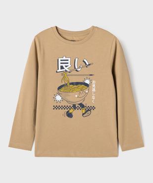 Tee-shirt manches longues avec motif sur l’avant garçon vue1 - GEMO 4G GARCON - GEMO