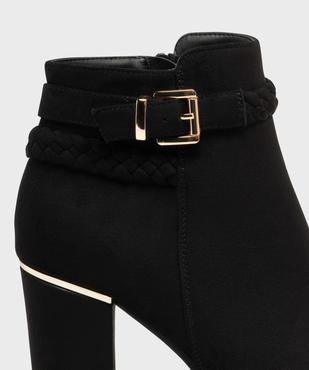 Boots en suédine à talon haut et fermeture zippée femme vue6 - VALENTINA BALDANO GEMO FORGOOD - GEMO