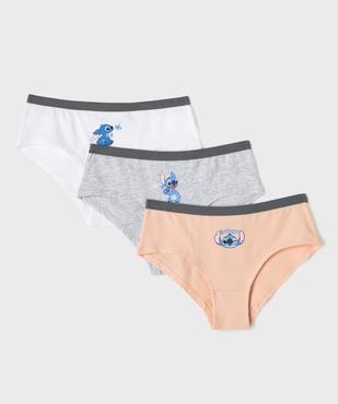 Shorties en coton stretch imprimé fille - Stitch (lot de 3) vue1 - LILO & STITCH - GEMO