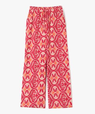 Pantalon imprimé en maille fluide fille vue1 - GEMO 4G FILLE - GEMO