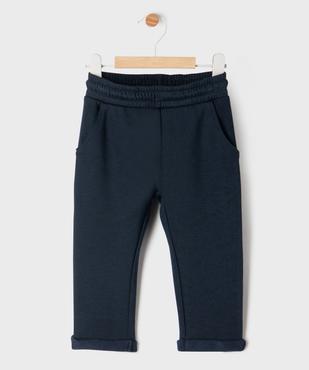 Pantalon en maille avec taille élastique et revers bébé fille vue1 - GEMO 4G BEBE - GEMO