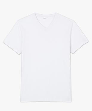 Tee-shirt homme à manches courtes et col V vue4 - GEMO 4G HOMME - GEMO