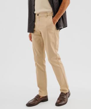 Pantalon chino coupe Slim homme vue1 - GEMO 4G HOMME - GEMO