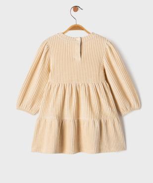 Robe côtelée scintillante bébé fille vue3 - GEMO(BEBE DEBT) - GEMO