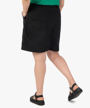 Jupe femme grande taille en toile coupe droite vue3 - GEMO (G TAILLE) - GEMO