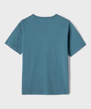 Tee-shirt manches courtes avec inscription poitrine garçon vue3 - GEMO (JUNIOR) - GEMO