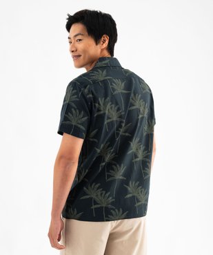 Chemise à manches courtes en coton léger et col cubain homme vue3 - GEMO (HOMME) - GEMO
