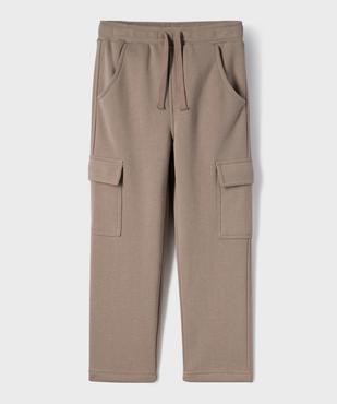 Pantalon de jogging chaud avec poches à rabat garçon vue1 - GEMO (ENFANT) - GEMO