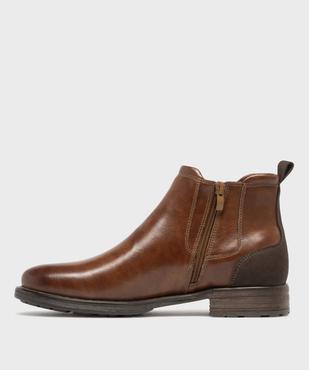 Chelsea boots zippées homme vue3 - MARIO BALDANO - GEMO