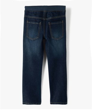 Jean coupe Regular avec ceinture en bord-côte garçon vue4 - GEMO 4G GARCON - GEMO