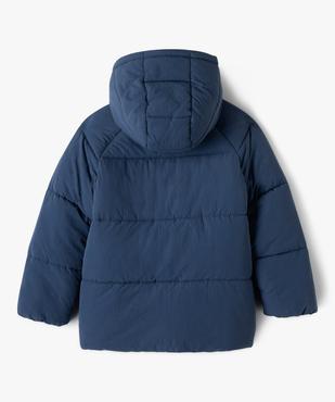 Blouson matelassé à capuche avec doublure sherpa garçon vue4 - GEMO 4G GARCON - GEMO