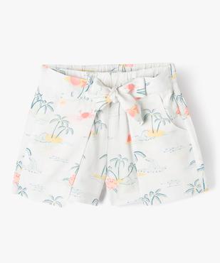Short à pans en viscose imprimé bébé fille vue1 - GEMO 4G BEBE - GEMO