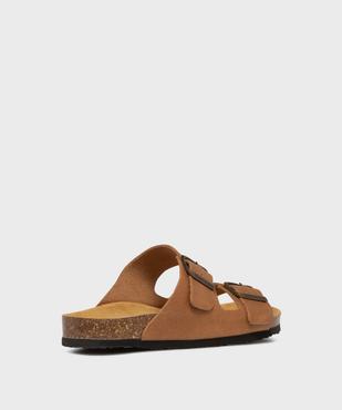 Mules ouvertes 2 brides dessus cuir homme - Tanéo vue4 - TANEO GEMO FOR GOOD - GEMO