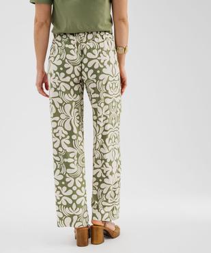 Pantalon fluide imprimé coupe large femme vue3 - GEMO 4G FEMME - GEMO