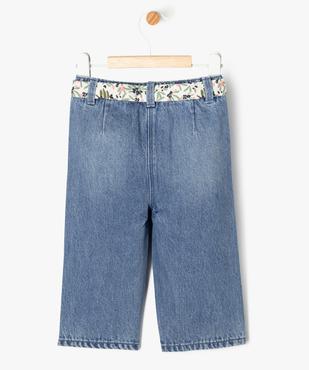 Jean large avec ceinture façon foulard bébé fille - LuluCastagnette vue4 - LULUCASTAGNETTE - GEMO