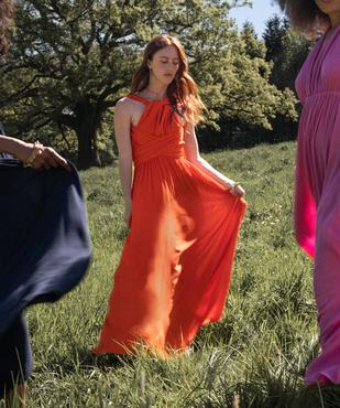 Robe longue dos-nu multi-look en viscose femme vue6 - GEMO(FEMME PAP) - GEMO