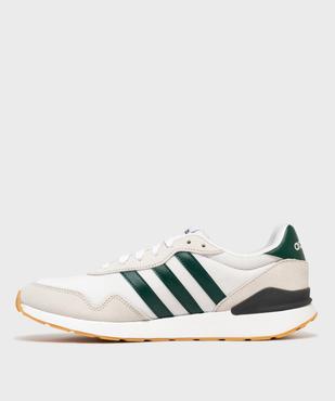 Baskets en cuir et mesh Run 60s 4.0 homme - Adidas vue3 - ADIDAS - GEMO