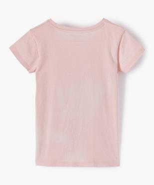 Tee-shirt fille à manches courtes avec motif pailleté - Disney vue3 - DISNEY DTR - GEMO