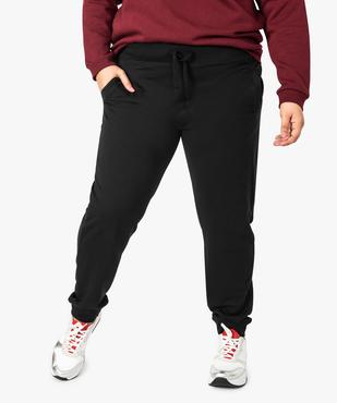 Pantalon de jogging femme en jersey bouclette avec ceinture plate vue1 - GEMO (G TAILLE) - GEMO