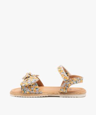 Sandales fille brides en tissu et semelle bordée de corde vue3 - GEMO (ENFANT) - GEMO