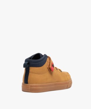 Baskets garçon mid-cut unies à col contrastant vue4 - GEMO (ENFANT) - GEMO