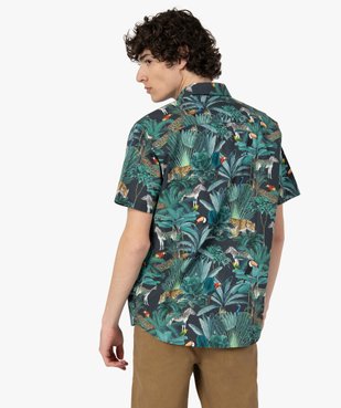 Chemise homme à manches courtes à motifs tropical savane vue3 - GEMO (HOMME) - GEMO