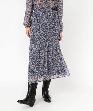 Jupe en voile à motifs fleuris femme vue1 - GEMO(FEMME PAP) - GEMO
