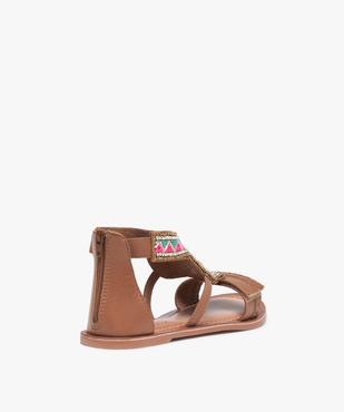 Sandales fille à tige montante brodées de perles vue4 - GEMO (ENFANT) - GEMO