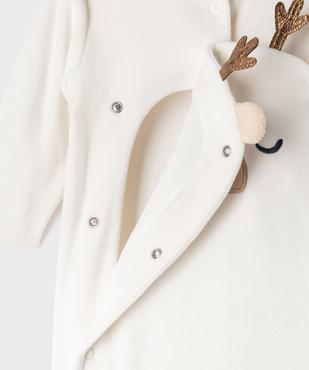 Pyjama en velours Noël ouverture devant bébé vue2 - GEMO 4G BEBE - GEMO