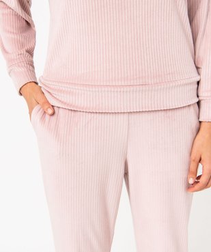 Pyjama en velours côtelé femme vue2 - GEMO(HOMWR FEM) - GEMO
