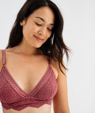 Soutien-gorge triangle en dentelle avec mousses amovibles vue3 - GEMO(HOMWR FEM) - GEMO