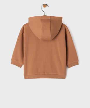Sweat zippé à capuche à zip magnétique bébé garçon vue3 - GEMO 4G BEBE - GEMO