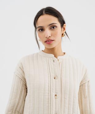 Veste matelassée coupe ample et courte femme vue2 - GEMO(FEMME PAP) - GEMO