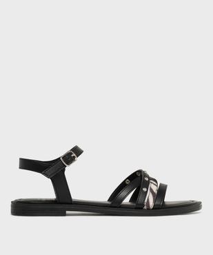 Sandales plates à brides entrelacées femme vue1 - FOLLOW ME - GEMO