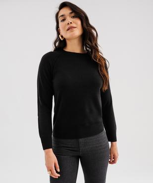 Pull col rond en maille fine femme vue1 - GEMO(FEMME PAP) - GEMO
