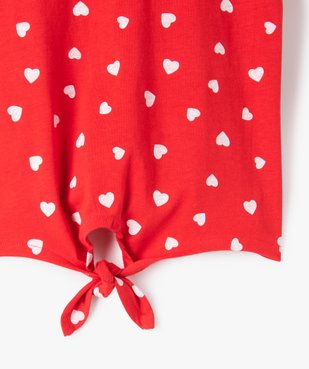 Tee-shirt fille à motifs noué dans le bas vue2 - GEMO (ENFANT) - GEMO