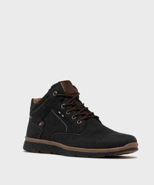 Boots midcut casual à col textile et semelle sport homme vue3 - URBAN STEPS - GEMO