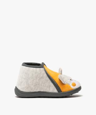 Chaussons bébé garçon bottillons en velours motif chien vue1 - GEMO 4G BEBE - GEMO