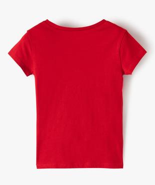 Tee-shirt fille à manches courtes avec motif Noël vue3 - GEMO (ENFANT) - GEMO