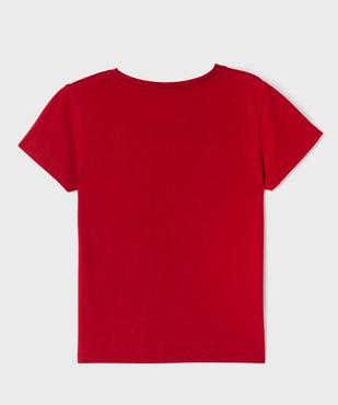 Tee-shirt manches courtes imprimé spécial Noël fille vue3 - GEMO 4G FILLE - GEMO