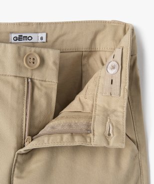 Pantalon chino en twill de coton garçon vue2 - GEMO 4G GARCON - GEMO