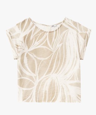 Blouse manches courtes en viscose froissée et imprimée femme vue4 - GEMO(FEMME PAP) - GEMO
