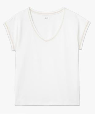 Tee-shirt à manches courtes avec finitions scintillantes femme vue4 - GEMO 4G FEMME - GEMO