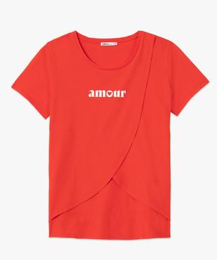Tee-shirt de grossesse et d'allaitement à motifs vue4 - GEMO 4G MATERN - GEMO