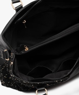 Sac à main bimatière avec accessoire femme vue4 - GEMO (ACCESS) - GEMO