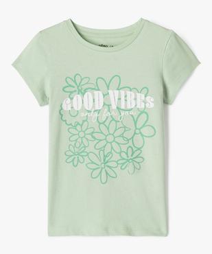 Tee-shirt manches courtes avec motif girly fille vue1 - GEMO 4G FILLE - GEMO